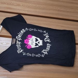 DeMi Loon slashed/braided back women's top